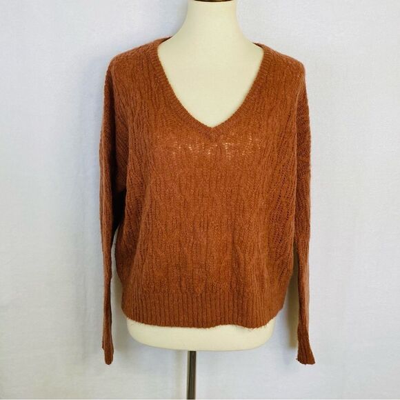 MADEWELL ALNA V-NECK ALPACA BLEND SWEATER - Picture 2 of 12
